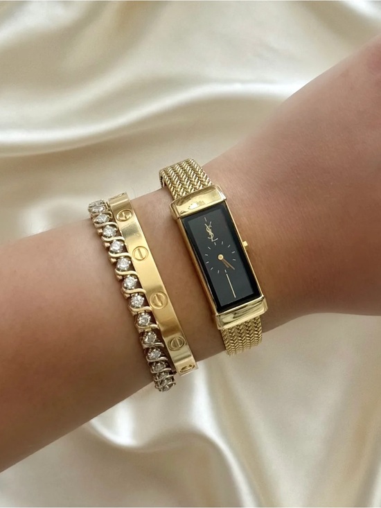 Yves Saint Laurent Accessories - AUTHENTIC VINTAGE YVES SAINT LAURENT GOLD WATCH